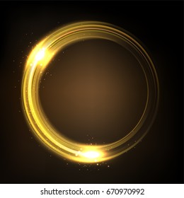 Rotating yellow light shiny, Suitable for product advertising, product design, and other. Vector illustration