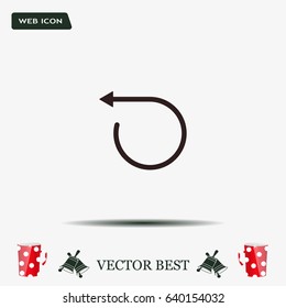 rotatinh arrow, circle web icon. vector design