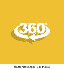 rotation of 360 gradusav, web icon. vector design