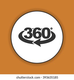 rotation of 360 gradusav, web icon. vector design