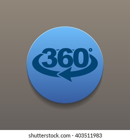 rotation of 360 gradusav, web icon. vector design