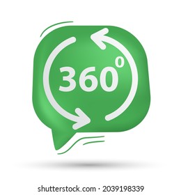 Rotation of 360 vector in speech bubble - Modern design