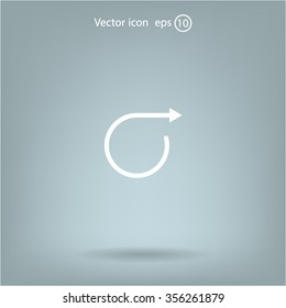 rotation arros in a circle web icon. vector design