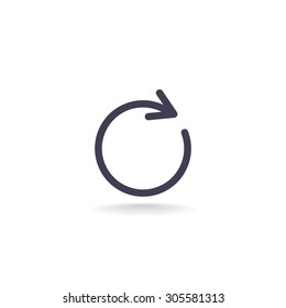 rotation arrow in a circle web icon