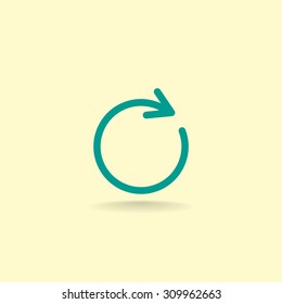 rotation arrow in a circle web icon