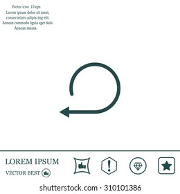 rotation arrow in a circle web icon. vector design