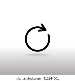 rotation arrow in a circle web icon
