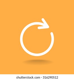 rotation arrow in a circle web icon