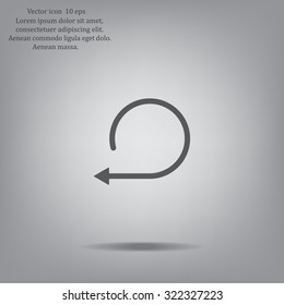 rotation arrow in a circle web icon. vector design