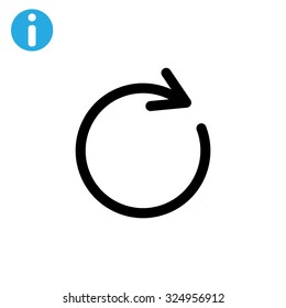 rotation arrow in a circle web icon