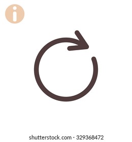 rotation arrow in a circle web icon