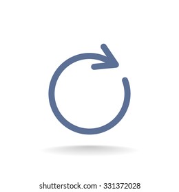 rotation arrow in a circle web icon