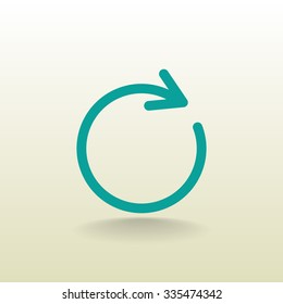 rotation arrow in a circle web icon