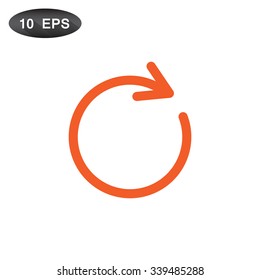 rotation arrow in a circle web icon