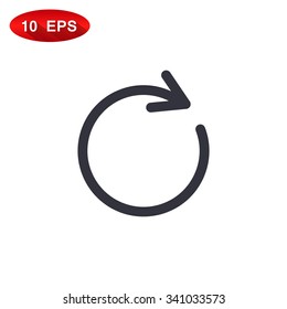 rotation arrow in a circle web icon