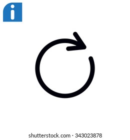 rotation arrow in a circle web icon