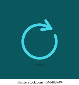 rotation arrow in a circle web icon