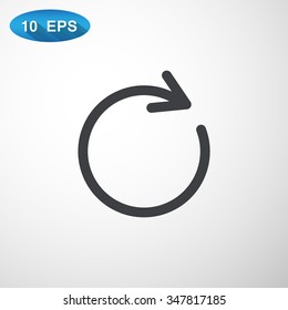 rotation arrow in a circle web icon
