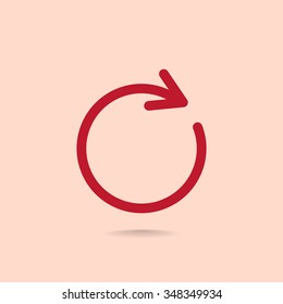 rotation arrow in a circle web icon