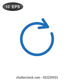 rotation arrow in a circle web icon