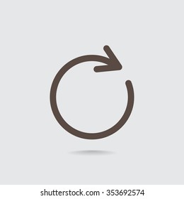 rotation arrow in a circle web icon