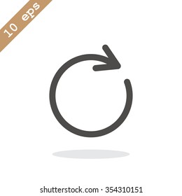 rotation arrow in a circle web icon