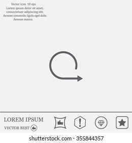 rotation arrow in a circle web icon. vector design