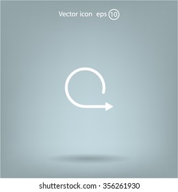 rotation arrow in a circle web icon. vector design