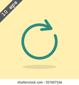 rotation arrow in a circle web icon