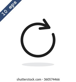 rotation arrow in a circle web icon