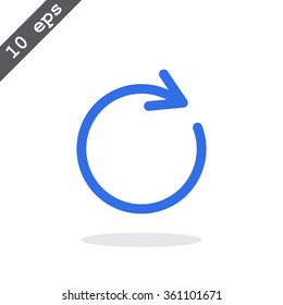 rotation arrow in a circle web icon