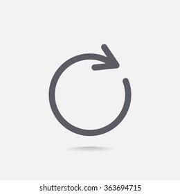 rotation arrow in a circle web icon