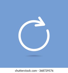 rotation arrow in a circle web icon
