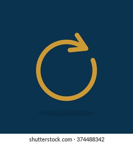 rotation arrow in a circle web icon