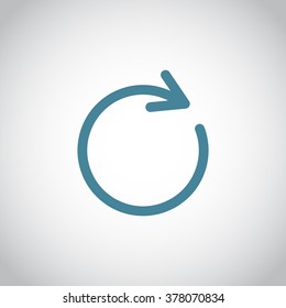 rotation arrow in a circle web icon