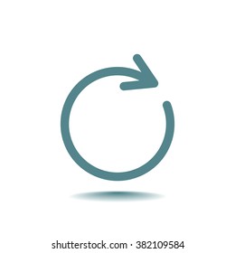 rotation arrow in a circle web icon