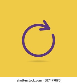 rotation arrow in a circle web icon