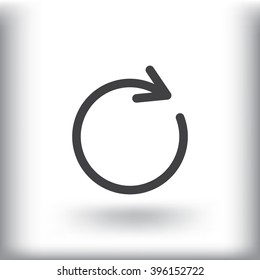 rotation arrow in a circle web icon