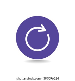rotation arrow in a circle web icon