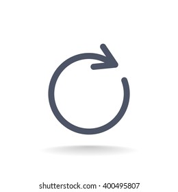 rotation arrow in a circle web icon