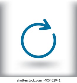 rotation arrow in a circle web icon