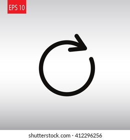 rotation arrow in a circle web icon