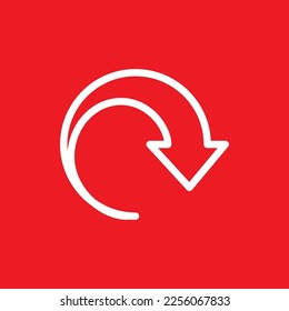 Rotation arrow icon, App interface graphics resource, vector illustration.