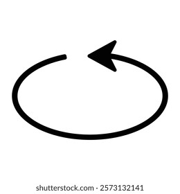 Rotation arrow icon. Circle arrow icon. 360 degree arrow icon. vector illustration.  