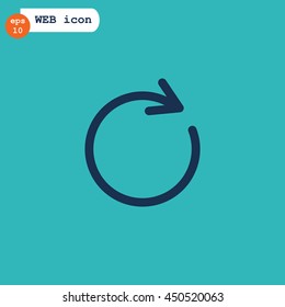 rotation arrow Icon Flat.