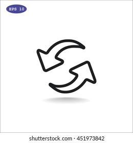 rotation arrow Icon Flat