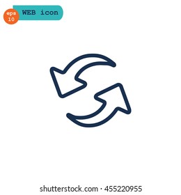 rotation arrow Icon Flat