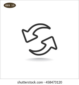 rotation arrow Icon Flat