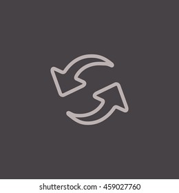 rotation arrow Icon Flat