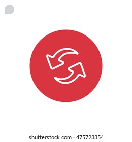 rotation arrow Icon Flat